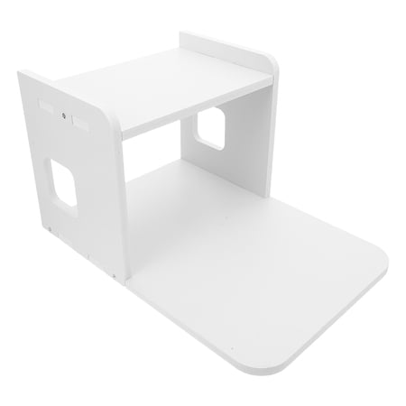 WRITWAA White Plastic Desktop Printer Riser for Table Multilayer Storage