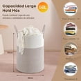 thumbnail image 2 of Cesto para Ropa Sucia: Cesta de Lavandería Grande para Mantas 58L-Cesta de Lavandería de Cuerda Tejida con Asas de algodó Juguetes Ropa Sucia en Sala de Estar Baño Dormitorio, 2 of 8