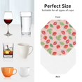 thumbnail image 7 of Bingfone Vintage Strawberry Floral Leather Drinks Coasters with Set of 6,Suitable for Home Kitchen,Coffee Cup Coasters Home Gift, 7 of 7