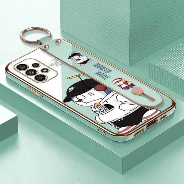 Samsung Galaxy A10 A10S A52 A52S A22 A02 A02S M02 A20S A20 A30 A30S A50 A50S 4G 5G Funda Celular Para De Wrist Strap Doraemon