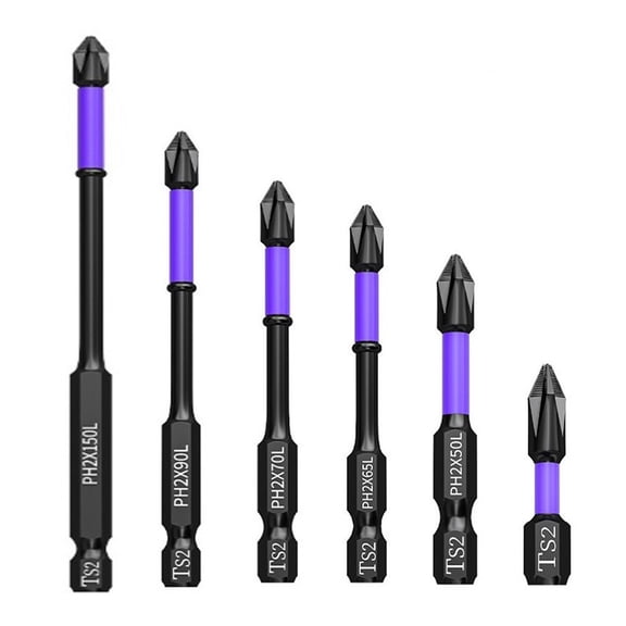 5Pcs Magnetic Batch Head Cross Screwdriver Ph2 Non-Slip Hardness Electric Screwdriver Drill Bit Screw Driver Hand Tools 5Pcs 90Mm Smile Home