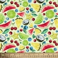 thumbnail image 3 of David Textiles 44" x 1 Yard Cotton Tropical Ingredients Precut Fabric, Lime, 3 of 7