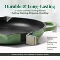 thumbnail image 2 of Enameled Cast Iron 10 inch Frying Pan | Nonstick, Non Toxic, Oven Safe, For All Stovetops, 2 of 9