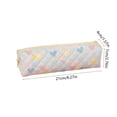 thumbnail image 3 of Cute Heart Pattern Pencil Pouch, Soft Fabric Pencil Case, Large Capacity Portable Storage Pouch, Smooth Zipper Closure for Office Study and Daily Commute, 3 of 6