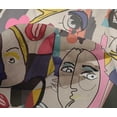 thumbnail image 5 of oneOone Viscose Chiffon Dusty Gray Fabric Abstract Comic Face Sewing Craft Projects Fabric Prints By Yard 42 Inch Wide, 5 of 5