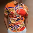 thumbnail image 2 of Fresh Citrus Orange Men Zipper T-shirt Summer Casual Short Sleeve T-shirt Top, 2 of 7