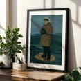 thumbnail image 4 of The Captain - Painting Nautical Ocean Seascape Boat Winter Vintage Black Framed Wall Art Print 5 x 7 inches, 4 of 8