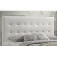 thumbnail image 3 of White Faux Leather Diamond Tufted KING Size Platform Bed (No Box Spring Required), 3 of 8