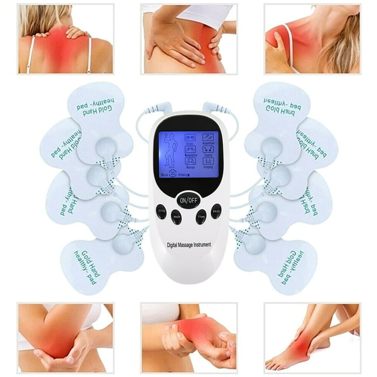 RuiKe Muscle Stimulator Electric Shock Therapy for Muscles Dual Channel  Unit Electronic Pulse Massager Physical Therapy Equipment for Back Pain  Relief 