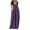 Purple, variant on Lenago Women's Summer Dress Plus Size Deep V-Neck Standard-Fit Short Sleeve Solid Maxi Party Dress