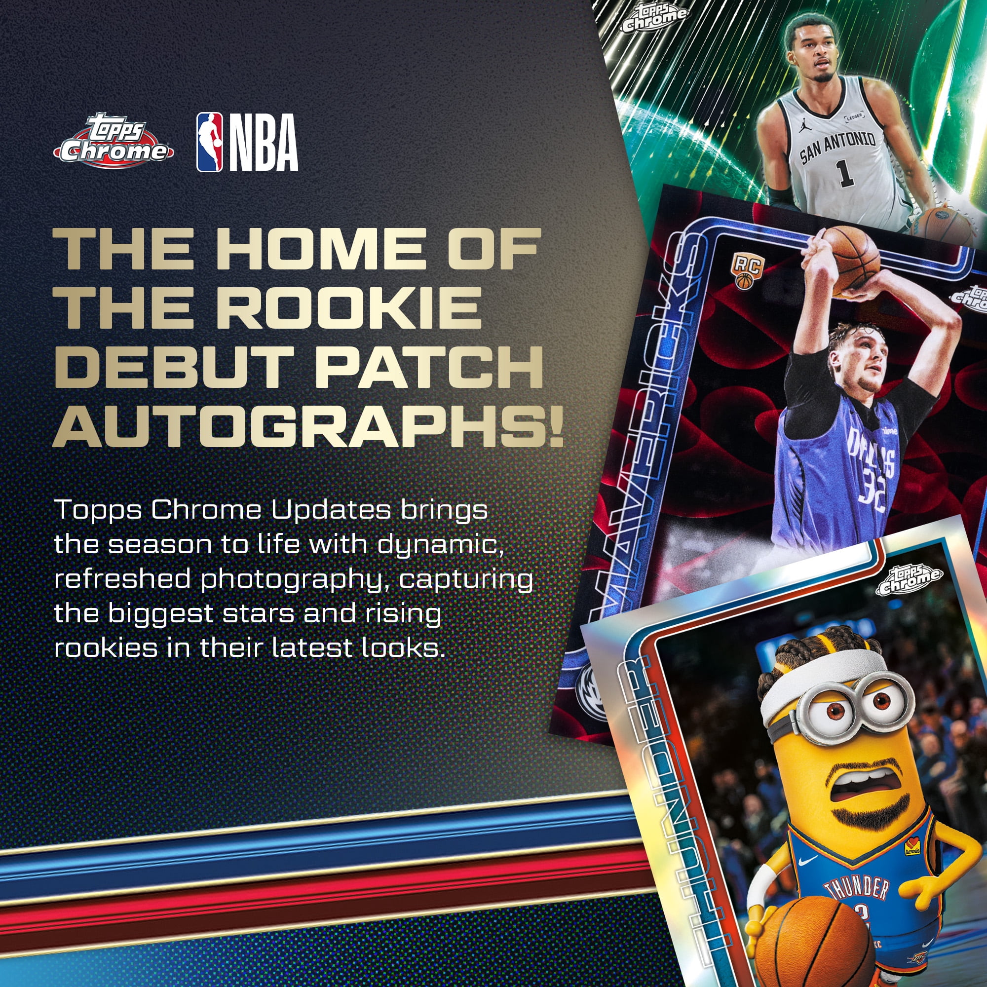 2025 2026 Topps NBA Chrome Update Series Basketball Trading Card Mega Box