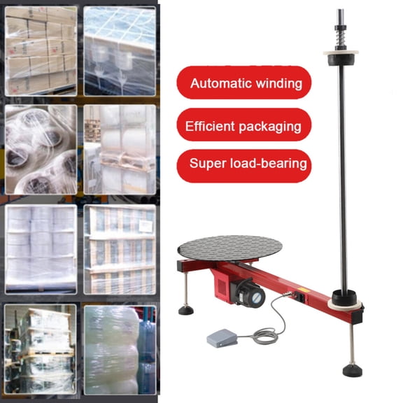 CDZHLTG 110V 25W Electric Stretch Film Wrapping Dispenser Tools Pallet Packing Machine