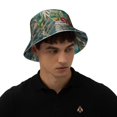 thumbnail image 4 of Zufioo Vintage Print Island Skull Waterproof Reflective Holographic Bucket Hat,Men and Women Night Reflective Hat,Rave Festival Boonie Cap, 4 of 6