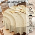 thumbnail image 4 of Tablecloth Round Seashells on Sand Table Cloth Tropical Beach Marine Nature Starfish Sea Star Wave Sand Table Cover for Dining Room Kitchen Decoration 60inch, 4 of 6