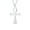 Silver-B, variant on Womens Mini Small Religious Key To Life Ankh Cross Pendant Necklace .925 Sterling Silver