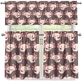 thumbnail image 4 of Axolotl Kitchen Curtains Tiers and Valances Set 3 Piece for Windows Vintage Farmhouse Short Tier Curtain for Kitchen Decoration, 4 of 6