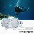thumbnail image 3 of NIBOLOG Adults Diving Goggles Tempered Glass Detachable Adjustable Strap Waterproof No Leakage Men Women Swim Goggles Scuba Diving Dry Top Snorkeling Equipment, 3 of 8