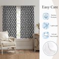 thumbnail image 5 of Rustic Floral Sheer Curtains 63 Inch Length 2 Panels Set, Boho Minimalist Flowers Pattern Black Voile Window Treatment Rod Pocket Curtains Sheers Drapes for Bedroom/Living Room/Kitchen 52x"63"x2, 5 of 8