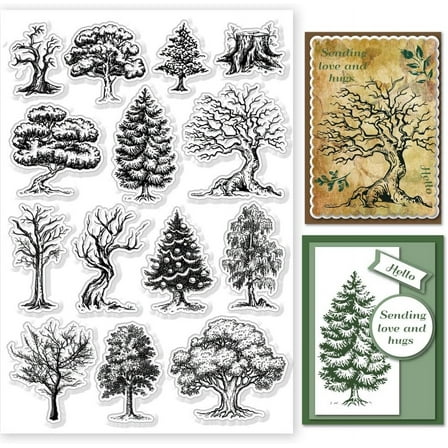 Nature Woods Trees Clear Stamps Tree Silicone Stamps