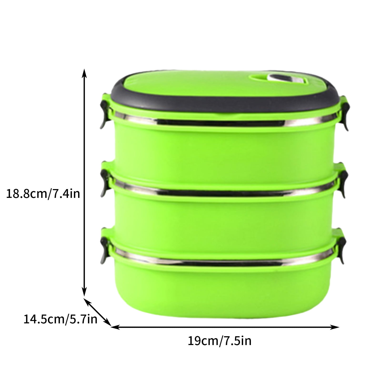 Dadatutu Portable Insulated Lunch Container, Bento Box Adult Lunch Box, Separate Stackable Thermal Food Lunch Container for Adults, Food Container Microwave Safe