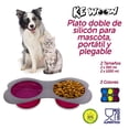 thumbnail image 4 of KE WOOW Juego de Platos Plegables KE WOOW Comederos de VIAJE para perros 1000 ml Rosa, 4 of 10