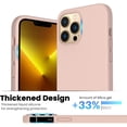 thumbnail image 5 of Shockproof Liquid Silicone Designed for iPhone 13 Pro Max Case 6.7", Gel Rubber Full Body Protection Anti-Shock Cover Case Drop Protection 6.7inch-Sand Chalk Pink, 5 of 12