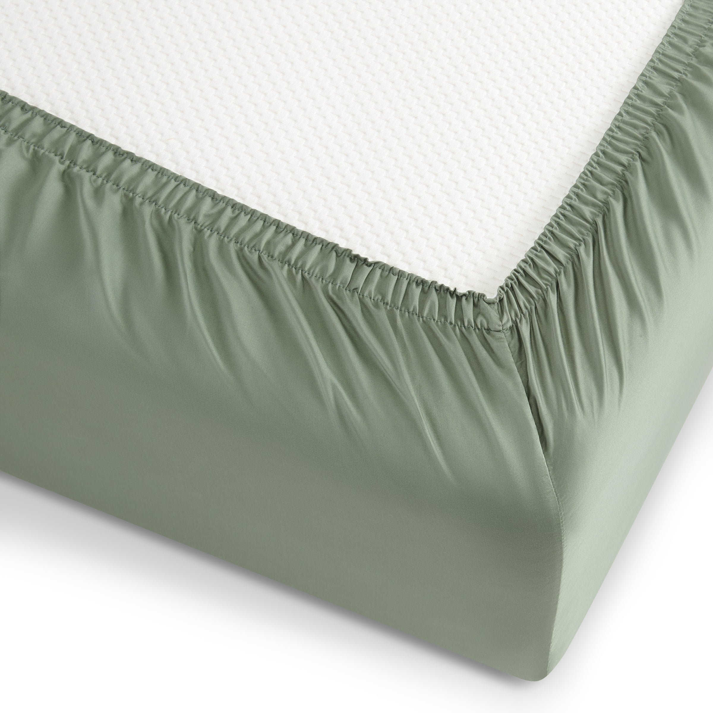 Wamsutta 1846 4-Piece 650 Thread Count Sea Spray Egyptian Giza Cotton Sateen Bed Sheets, King-Deep Pocket