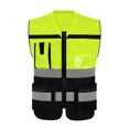thumbnail image 2 of Joernso Men High-Visibility Reflective Vest V-neck Sleeveless Multi Pockets Design Waistcoat Clear ID Pocket Pen Holder Vest Coat, 2 of 8