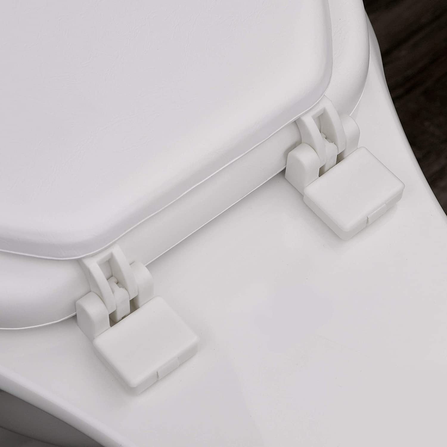 CintBllTer Elongated Toilet Seat With Easy Clean & Change Hinge (Wooden)