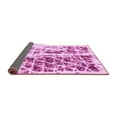 thumbnail image 2 of Ahgly Company Indoor Round Abstract Pink Modern Area Rugs, 4' Round, 2 of 4