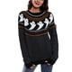 thumbnail image 1 of Suéter de fantasma de Halloween Suéter de punto de manga larga con cuello redondo y estampado de lunares de fantasma retro de Halloween para mujer Negro XXL, 1 of 6