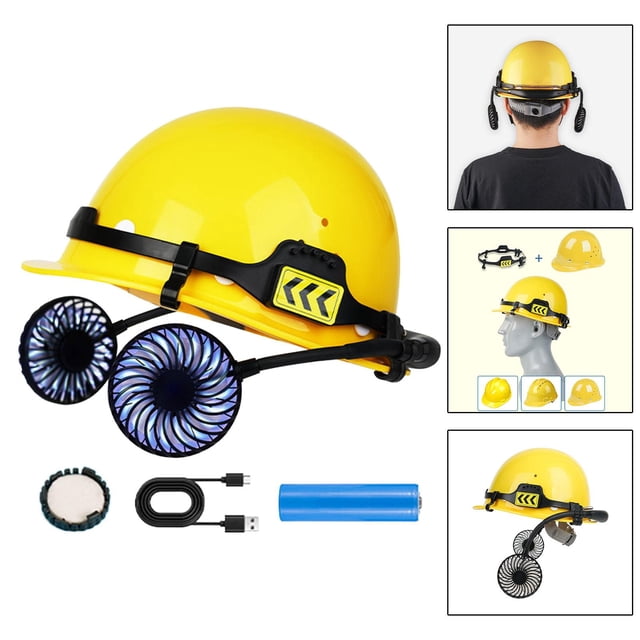 Fanático del casco duro,Ventilador portátil para cascos de seguridad,Ventilador portátil para construcción al aire libre,gorro de enfriamiento,Ventilador de casco con clip Ventilador de