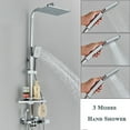 thumbnail image 3 of Thermostatic Shower System Chrome Rainfall Shower Faucet w/Hand Shower Wall Mount, 3 of 12