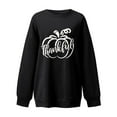 thumbnail image 3 of kayannuo Womens Tops Long Sleeve Shirts Fall Women's Fashion Thanksgiving Printed Loose Long Sleeve Blouse Round Neck Casual Pullover Tops Sweatershirt Black, 3 of 4