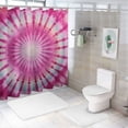 thumbnail image 7 of BCIIG Tie-Dye Design Bathroom Decor Set with Hooks, Colorful Luxurious Graphic Print Polyester Fabric Shower Curtain for Home Bathtubs Decoration, Waterproof with HD Print, Easy Installation 69x72, 7 of 7