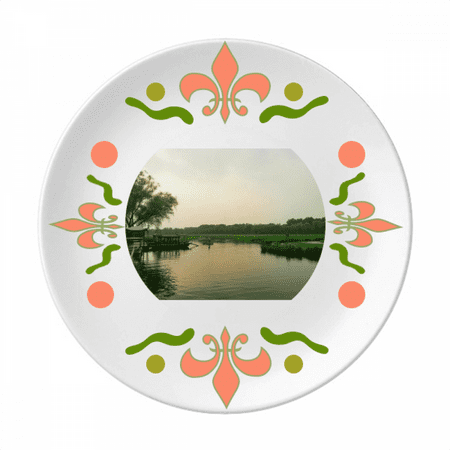 

Sunset Lake View Photography Flower Ceramics Plate Tableware Dinner Dish
