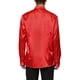 thumbnail image 3 of Camisas de vestir sólidas de manga larga con cuello de banda INSPIRE CHIC para hombres Rojo S, 3 of 6