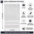 thumbnail image 4 of Dan River Salon Towel Pack of 24 Soft Quick Dry Absorbent Cotton Spa Hand Towel - White, 16 x 26 Inches, 4 of 10