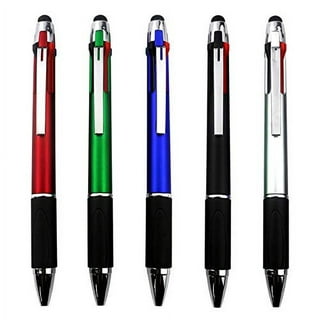 MiSiBao 4-Color Ballpoint Pen Multi Colored Pens in One Stylus Pens for  Touch Screens Pens Medium Point(1.0mm) (5-Count)