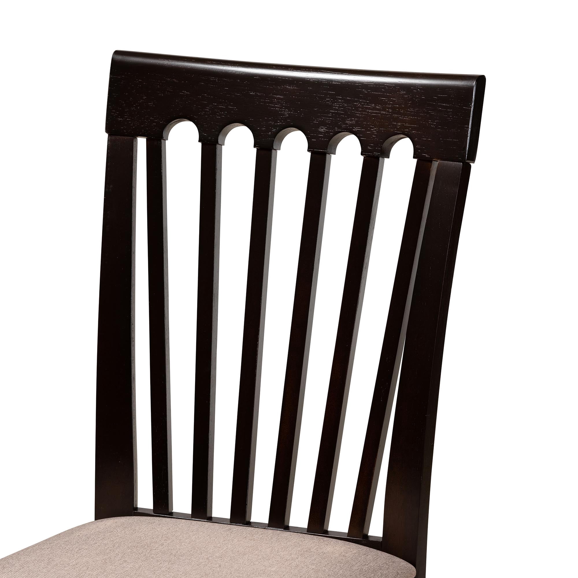 Baxton Studio Bailey Modern Dining Set, 5-Piece, Dark Brown