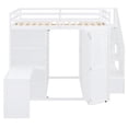 thumbnail image 4 of Merax - Cama Tipo Loft de tamaño matrimonial, Marco de Madera con clóset, computadora y estantes par, 4 of 7