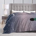 thumbnail image 4 of Anti-Pilling Flannel Bed Throw Blankets Woman Cat Stars Space - Couch-Ultra-Soft Micro Fleece Sofa Bed Camping Travel Blanket for Adults 60"x50", 4 of 8