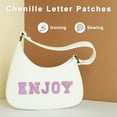 thumbnail image 5 of Uxcell Chenille Letter Patches 3.1" Alphabet Y Iron on Embroidered Patch Stickers for Clothing Repair (Black, Pack of 4), 5 of 6