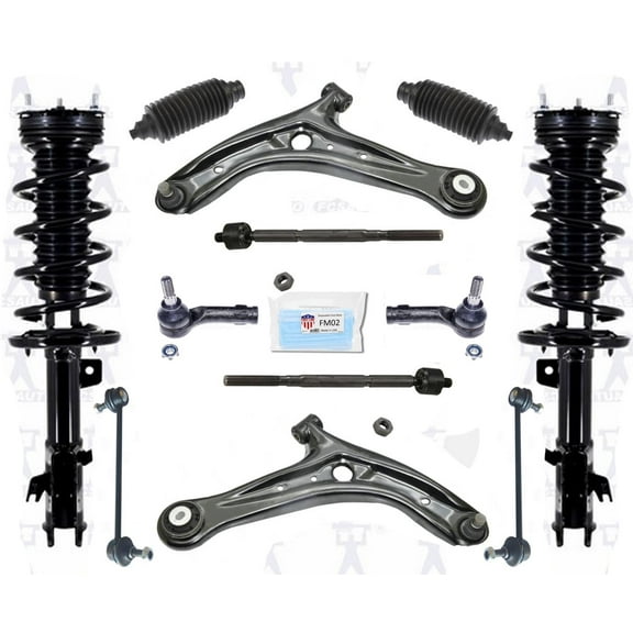 Front Complete Struts Lower Control Arms Tie Rods Links Fits 11-2015 Ford Fiesta