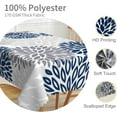 thumbnail image 3 of 60x84inches Dahlia Flower Tablecloth Blue Grey Pinnata Abstract Floral Modern Table Cloth Polyester Fabric Waterproof Table Cover for Kitchen Dining Room Indoor Outdoor Picnic Party Decor, 3 of 7