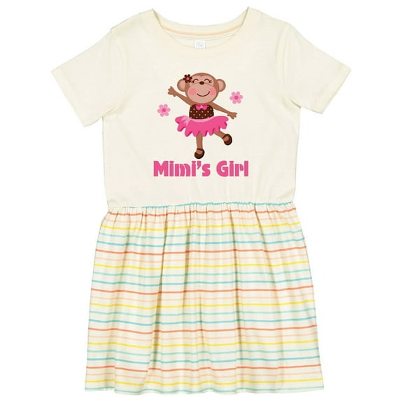 Inktastic Mimi's Girl Monkey Girls Toddler Dress