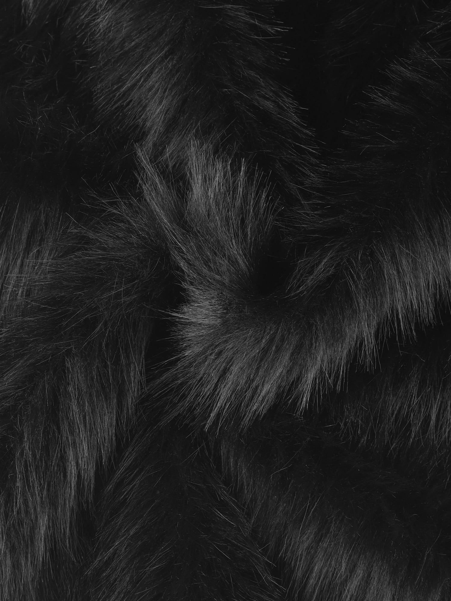 DARING DIVA Women's Faux Fur Cropped Jacket Open Front Shaggy Winter Outerwear XL Black