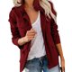 thumbnail image 1 of Pntutb Moda Mujer Camiseta de manga larga Frente abierto Prendas de abrigo sueltas Blusa sólida Abrigo Tops Blusa con cremallera Liquidación Pntutb Pntutb-5653, 1 of 5