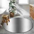thumbnail image 4 of Dark Gray Round Area Rug 4ft, Gradient White Abstract Minimalist Stripe Washable Non-Slip Circle Rugs for Bedroom Living Room Kitchen, Soft Non Shedding Circle Carpet for Dining Room Dorm, 4 of 9