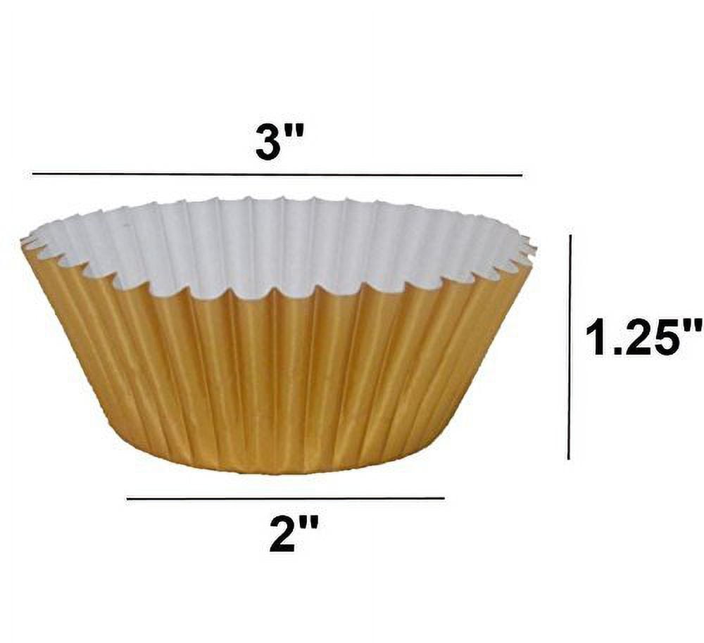 Caperci Standard Cupcake Liners Gold Foil Muffin Baking Cups 160-Pack -  Premium Greaseproof & Sturdy Cupcake Papers